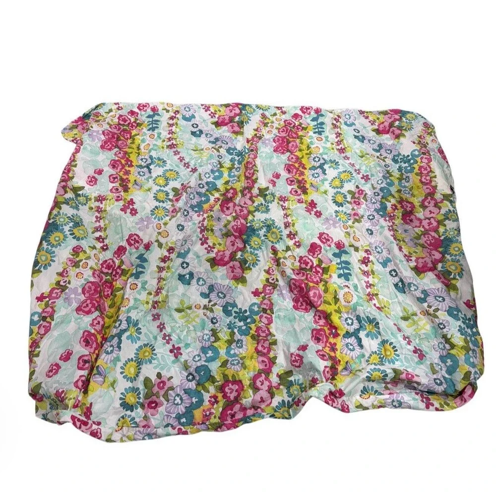 Pottery Barn Watercolor Floral Print Twin Cotton Duvet Bohemian Beautiful Blooms